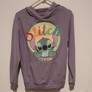 Disney Purple Stitch Hoodie with Colorful Design